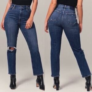 Abercrombie & Fitch Sz 28/6 The Ankle Straight Ultra High Rise Jean Curve Love